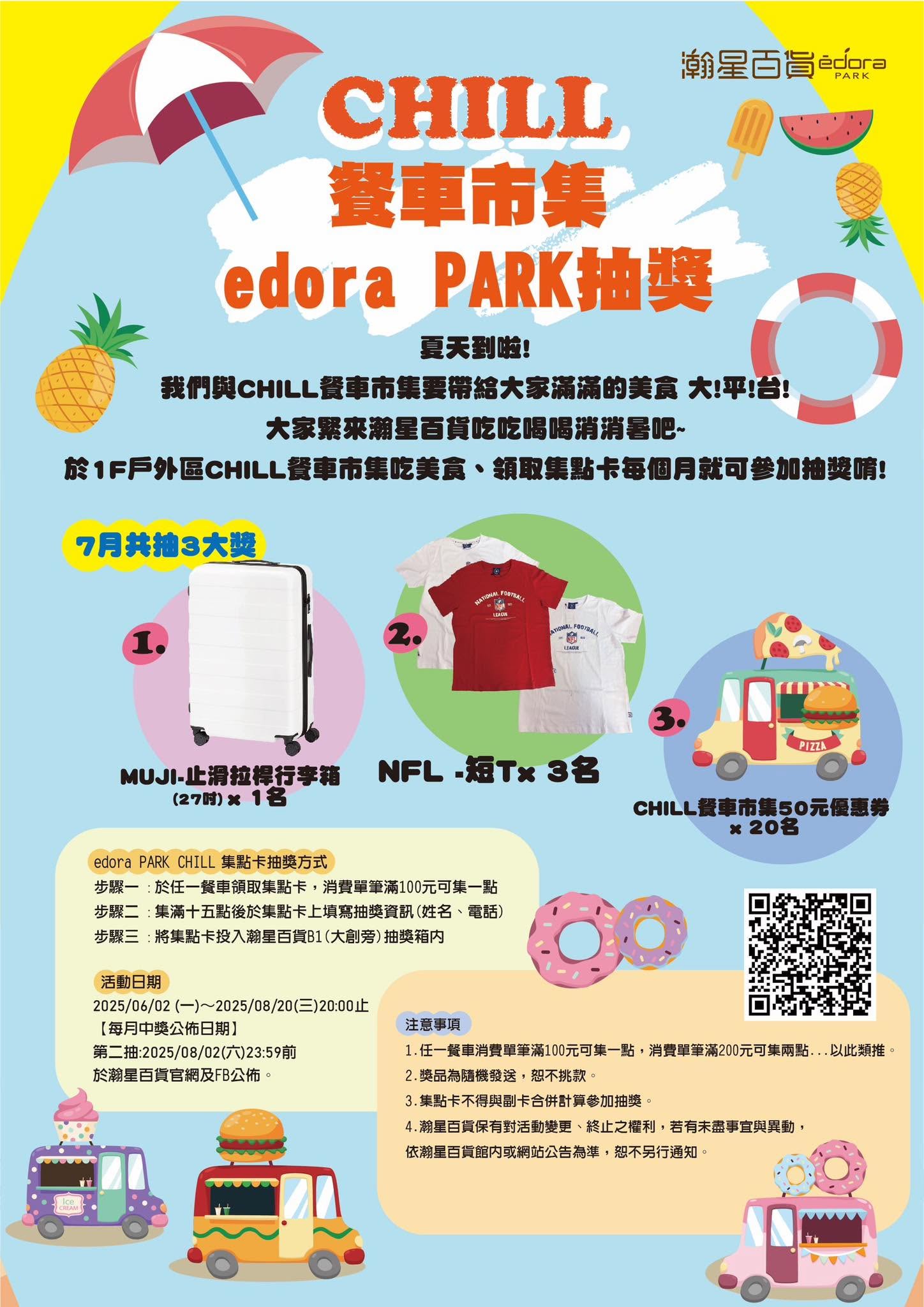 第二波《CHILL餐車市集x超級edora PARK抽獎》