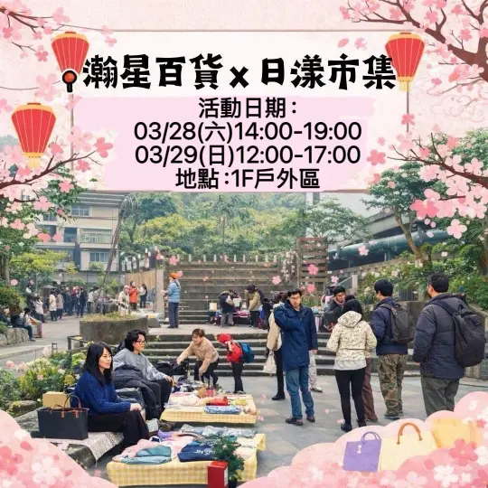 快報《瀚星百貨x日漾市集》3月報名開跑